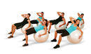 PIŁKA GIMNASTYCZNA FIT BALL ABS PERŁOWA