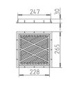PERAQUA pokrywa spustu dennego ABS 245 x 245 mm