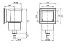 Skimmer VA basen foliowy 150x150mm